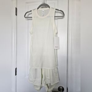 NWT $128 Lululemon Tank-And-Short Romper 3" Lemon Sorbet Size 2